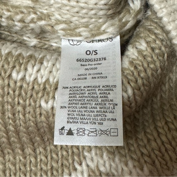 NWT Chaos Bedford (Earflap) Acrylic Printed Lifestyle Beanie Burlap Pattern - Picture 5 of 7